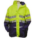  Regenjacke EN 471 leuchtgelb/royalblau <br /> <br /> 