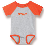  STIHL Baby Strampler, grau / orange <br /> <br /> 