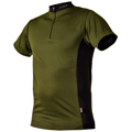  Zipp-Neck Shirt kurzarm grün <br /> <br /> 