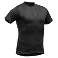  Tencel-Poly Zip-Neck Shirt kurzarm schwarz <br /> <br /> 