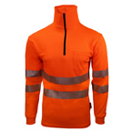  Bamboo EN 20471 Warn-Rollneck-Shirt, orange, langarm <br /> <br /> 